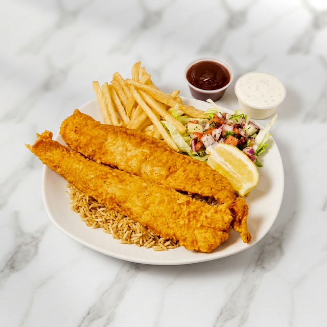 Whiting Fish Over Rice.