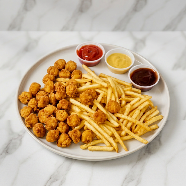 Popcorn Chicken Combination.
