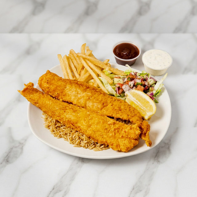 Whiting Fish Over Rice Deal.