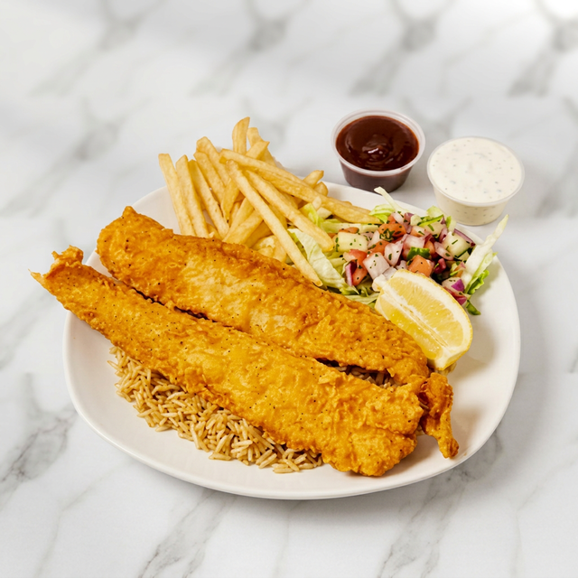 Whiting Fish Over Rice Offer.